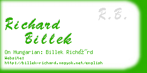 richard billek business card